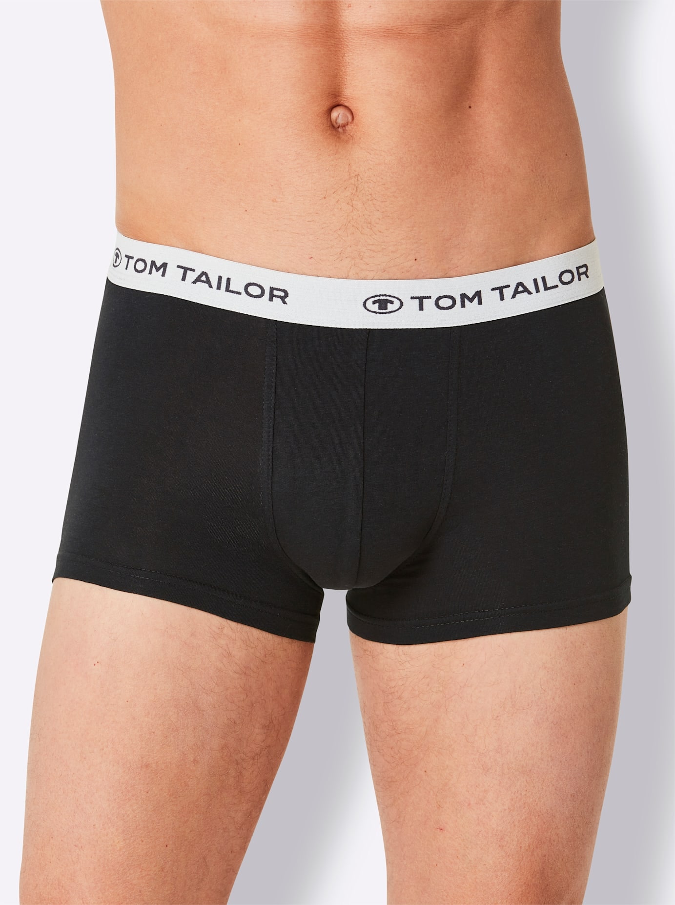 Panty TOM TAILOR, Herren, Gr. 4, 3 Stk., schwarz (schwarz, anthrazit, grau, meliert), 95% Baumwolle, 5% Elasthan, Unterhosen Panty