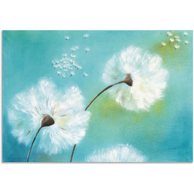 Wandbild ARTLAND "Pusteblumen", blau (farbe bild(er): blau), B:100cm H:70cm, Bilder, als Alubild, Outdoorbild, Leinwandbild, Poster, Wandaufkleber Image