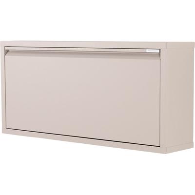 Schuhschrank SPINDER DESIGN "BILLY 1", grau (silky taupe), B:75,3cm H:37,5cm T:12,5cm, Stahl, Schränke, Stahlschuhschrank mit Doppelfach Image