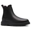Chelseaboots CLARKS "Badbury", Herren, Gr. 44,5, schwarz, Leder, elegant, Schuhe, Boots, Winterboots mit modischem Blockabsatz