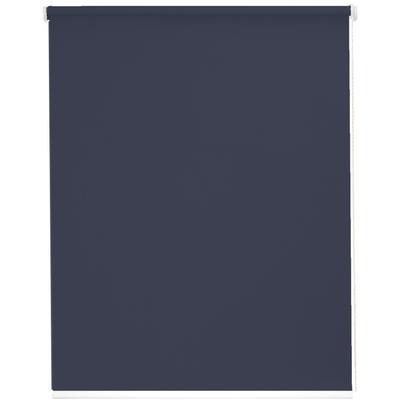 Seitenzugrollo SUNLINES "Youngstyle Uni", blau (marine, weiß), B:202cm H:180cm, Polyester, Aluminium, Kunststoff, Rollos Image