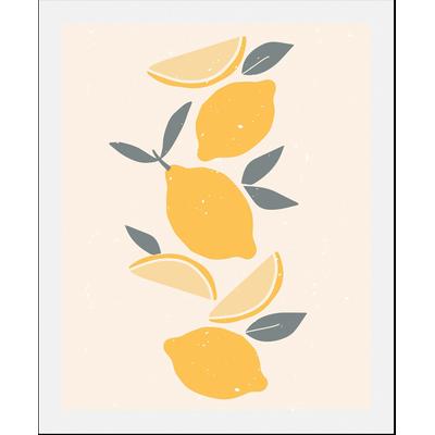 Bild QUEENCE "Citrus Dream", gelb (farbe rahmen: schwarz, farbe bild(er): gelb), B:30cm H:40cm, Acrylglas, Papier, Holz, Bilder, gerahmt Image