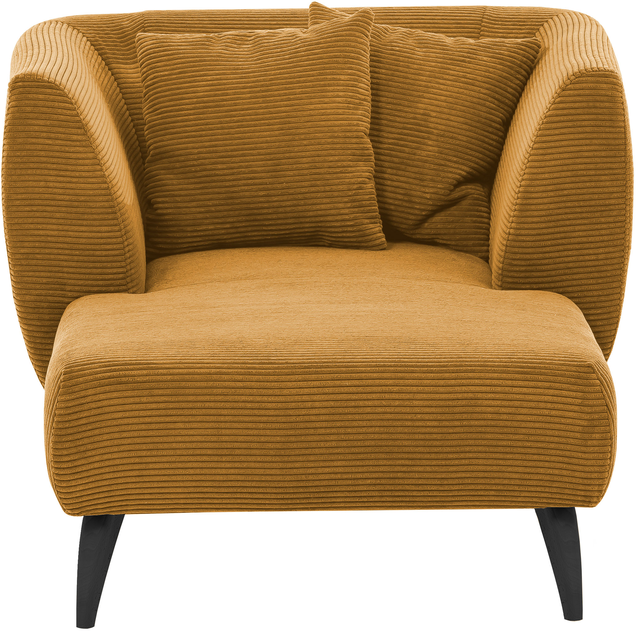 Loveseat INOSIGN "Colori", gold, B:108cm H:84cm T:155cm, 100% Polyester, Sessel