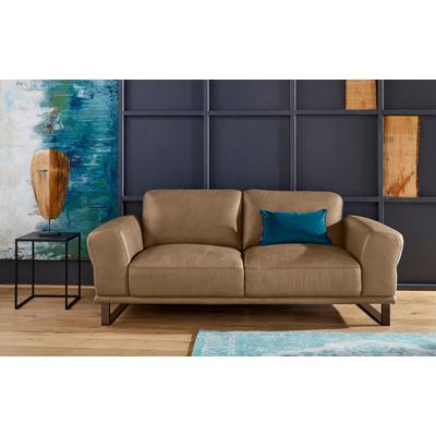 2-Sitzer W.SCHILLIG "montanaa", braun (fango z69), B:192cm H:78cm T:94cm, Sofas, mit Metallkufen in Bronze pulverbeschichtet, Breite 192 cm Image