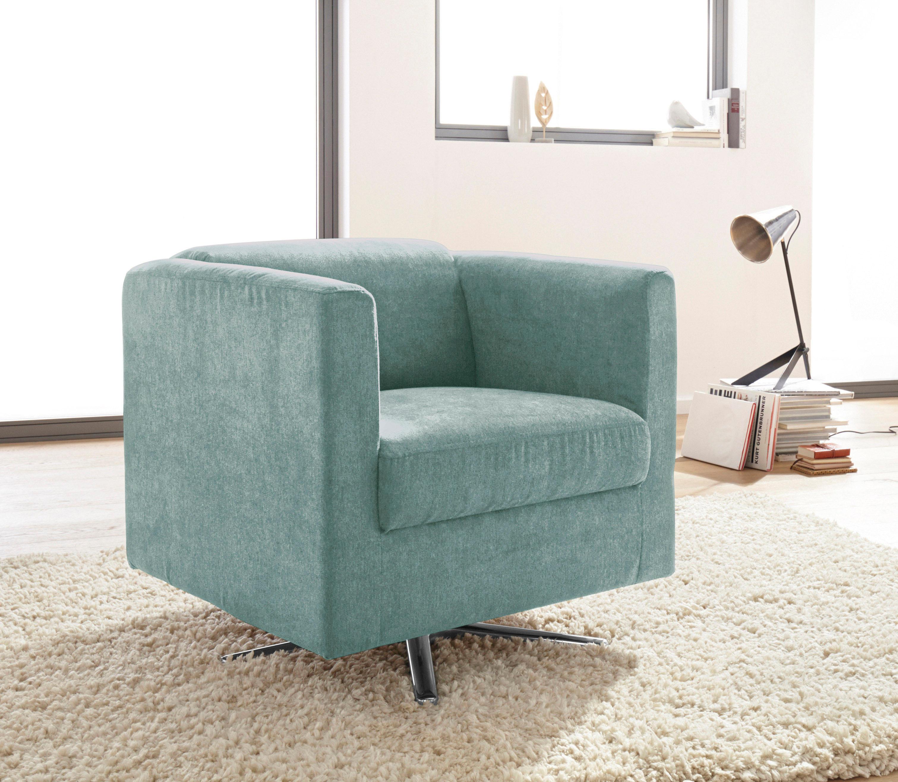 Sessel INOSIGN "Bob Drehsessel, Clubsessel und Cocktailsessel - alles passt", grün (mint), B:72cm H:71cm T:75cm, Feinstruktur weich (92% Polyester, 8% Nylon);Struktur fein ( 100% Polyester);Struktur (30% Polyester, 70% Polyacryl);Struktur grob (40%...