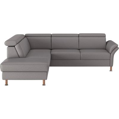 Ecksofa HOME AFFAIRE "Calypso L-Form", grau (hellgrau), B:259cm H:85cm T:227cm, 100% Polyester, Sofas, mit Relaxfunktion motorisch im Sofa 2,5- Sitzer Image