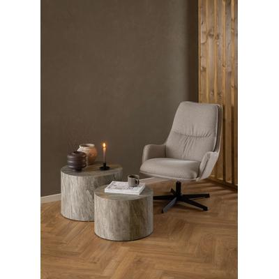Couchtisch ACTONA GROUP "Dice Couchtisch-Set, Steinoptik, TOPSELLER pflegeleicht, modern", grau, B:58cm H:40cm T:58cm, Tische, Sofatisch 2er-Set, rund, viele Varianten, großzügig Tischplatte Image