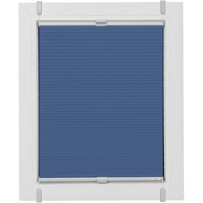 Plissee SUNLINES "Start-up Style Honeycomb", blau (dunkelblau, silberfarben, silberfarben), B:75cm H:205cm, Obermaterial: 100% Polyester, Plissees, verspannt mit Simply-Fix Klemmträger, Wabenplissee, nach Maß Image