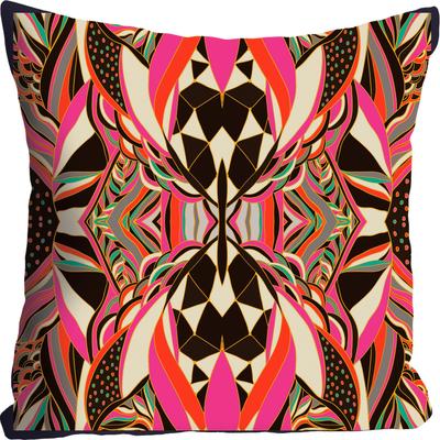 Dekokissen QUEENCE "»Ornament«", bunt (bunt, bedruckt), B:40cm L:40cm, Polyester, Dekokissen_Sitzkissen_Kissenhüllen, Kissenhülle ohne Füllung, 1 Stück Image