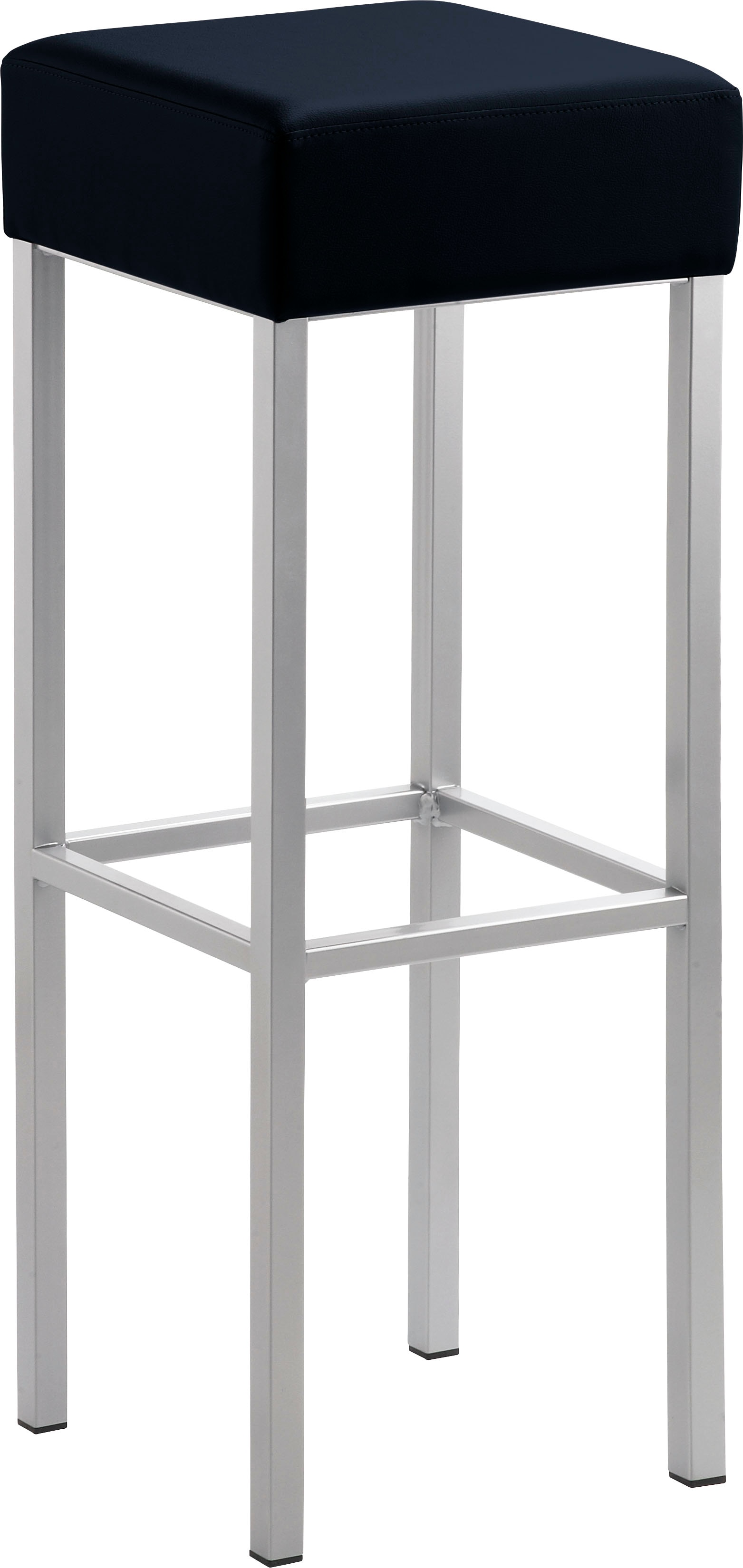 Barhocker MAYER SITZMÖBEL "myCUBUS", schwarz, B:34cm H:92cm T:34cm, 3% Polyurethan, 81% PVC (Oberseite);16% Polyester (Rückseite), Hocker, Barhocker