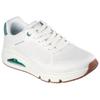 Sneaker SKECHERS "UNO ICON", Herren, Gr. 41, grün (weiß, grün), Leder, sportlich, Schuhe, Keilsneaker, Sneaker mit Luftkissen