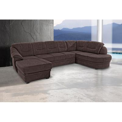 Wohnlandschaft SIT & MORE "Savoni U-Form", braun, B:334cm H:90cm T:206cm, NaturLEDER (echtes Rindsleder) in Sitz und Rücken. Korpus in passendem Kunstleder SOFTLUX bezogen, Luxus-Microfaser (100% Polyester), Struktur ( 100% Polyester),... Image