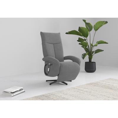 TV-Sessel SIT & MORE "Zoe", grau, B:74cm H:112cm T:82cm, 100% Polyester, Sessel, wahlweise manuell oder elektrischer Funktion mit Akku Image