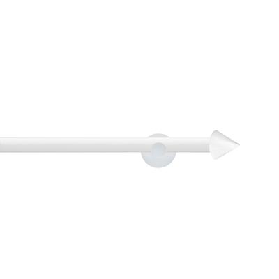 Gardinenstange GARESA "WHITE", weiß, L:440cm Ø:20mm, Eisen, Gardinenstangen, Vorhanggarnitur, verlängerbar, Wandmontage, Endknopf Spitze Image