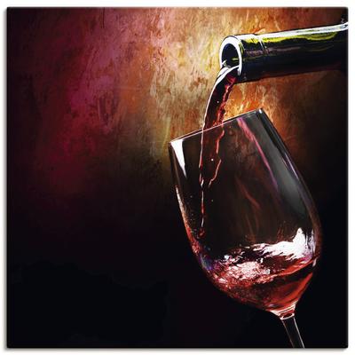 Wandbild ARTLAND "Wein - Rotwein", rot (farbe bild(er): rot), B:40cm H:40cm, Bilder, als Alubild, Outdoorbild, Leinwandbild, Poster, Wandaufkleber Image