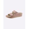 Pantolette MUBB, Damen, Gr. 41, beige (puder), Glattleder, sportlich, Schuhe