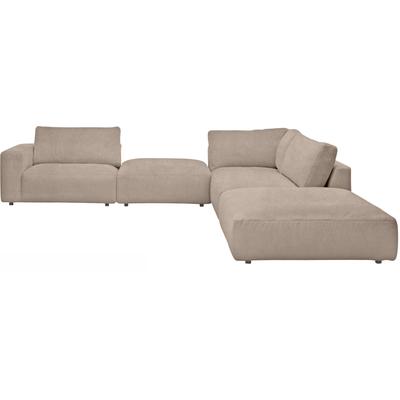 Ecksofa MUSTERRING "LUCIA L-Form", beige (bisquit puro), B:340cm H:81cm T:346cm, Flachgewebe FLORIS (100% Polyester), Flachgewebe VALMONT (60% Baumwolle/ 40% Leinen), Microfaser CRONA (100% Polyester), Sofas, in vielen Qualitäten und 4 verschieden... Image