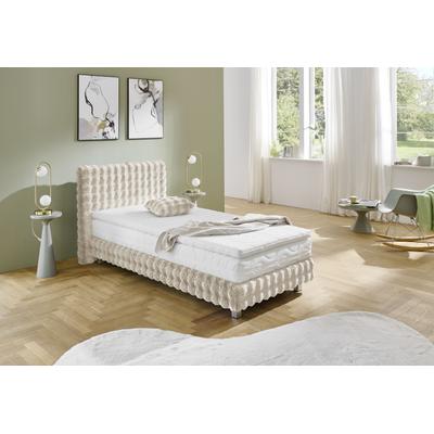 Boxbett "Sendai", beige, L:210cm, WESTFALIA SCHLAFKOMFORT, Komplettbetten, Fellimitat HIGHLIGHT, wahlweise Matratzen in H2,H3,H4 Image