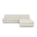 Ecksofa DOMO COLLECTION "Mona L-Form", beige (creme), B:297cm H:80cm T:173cm, Struktur fein 100% Polyester, Chenilleoptik 100% Polyester, SOFTLUX/Struktur fein 100% Polyester, Sofas, wahlweise mit Bettfunktion