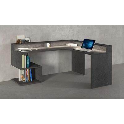 Eckschreibtisch INOSIGN "Esse, Schreibtisch im modernen Design", grau (schiefer), B:180cm H:92,5cm T:160cm, Tische, mit oder ohne Monitoraufsatz Breite 180/160 cm, "Made in Italy" Image