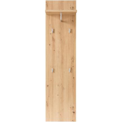 Garderobenpaneel INNOSTYLE "BARI Graderobenpaneel, BxHxT 78x117x30 cm", braun (artisan eiche), B:40cm H:158cm T:30cm, Holzwerkstoff, MDF, Garderobenpaneele, 3 Ablageboden, 1 Kleiderstange, 4 Haken Image