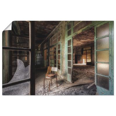 Wandbild ARTLAND "Lost Place - Stuhl - verlassene Orte", bunt (farbe bild(er): bunt), B:60cm H:40cm, Bilder, als Alubild, Outdoorbild, Leinwandbild, Poster in verschied. Größen Image