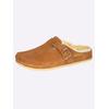 Hausschuh MUBB, Damen, Gr. 36, braun (cognac), Leder, Lammfell, Basic, Schuhe