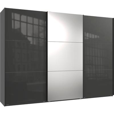 Kleiderschrank WIMEX "Indiana by fresh to go, wahlweise mit oder ohne Spiegel", grafit, glas grafit, B:300cm H:216cm T:65cm, Spanplatte, Schränke, große Breiten250 oder 300cm, mit oder ohne Glasfront, Made in Germany Image