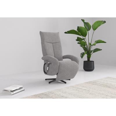 TV-Sessel SIT & MORE "TV Emely", grau (hellgrau), B:74cm H:112cm T:82cm, 100% Polyester, Sessel, wahlweise manuell oder elektrischer Funktion mit Akku Image