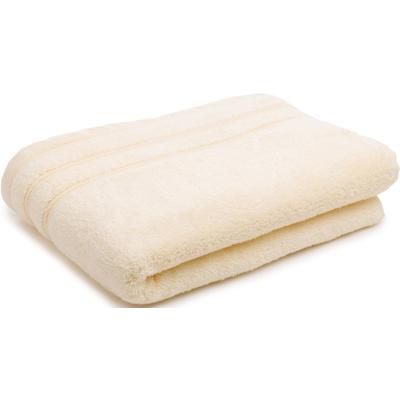 Badetuch GÖZZE "Monaco", gelb (vanille), B:70cm L:140cm, Walkfrottier, Obermaterial: 100% Baumwolle, Handtücher (Packung), Uni Farben, mit gewellter Bordüre, reine Baumwolle Image
