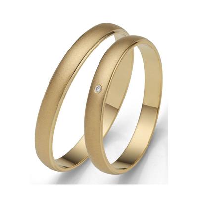 Trauring FIRETTI "Schmuck Geschenk Gold 375 Hochzeit Ehering "LIEBE" Gr. 64, gold (gelbgoldfarben), Fingerringe, 64, ohne Brillant, Gelbgold 375, 3,0mm, Made in Germany, wahlweise mit oder ohne Brillant Image