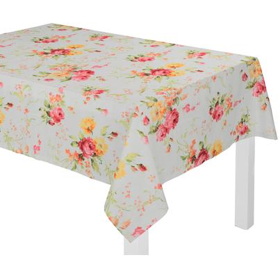 Tischdecke WIRTH "MONTROSE" Gr. 2, rot (rot, gelb), B:120cm L:120cm, Polyester, Tischdecken, oval Image