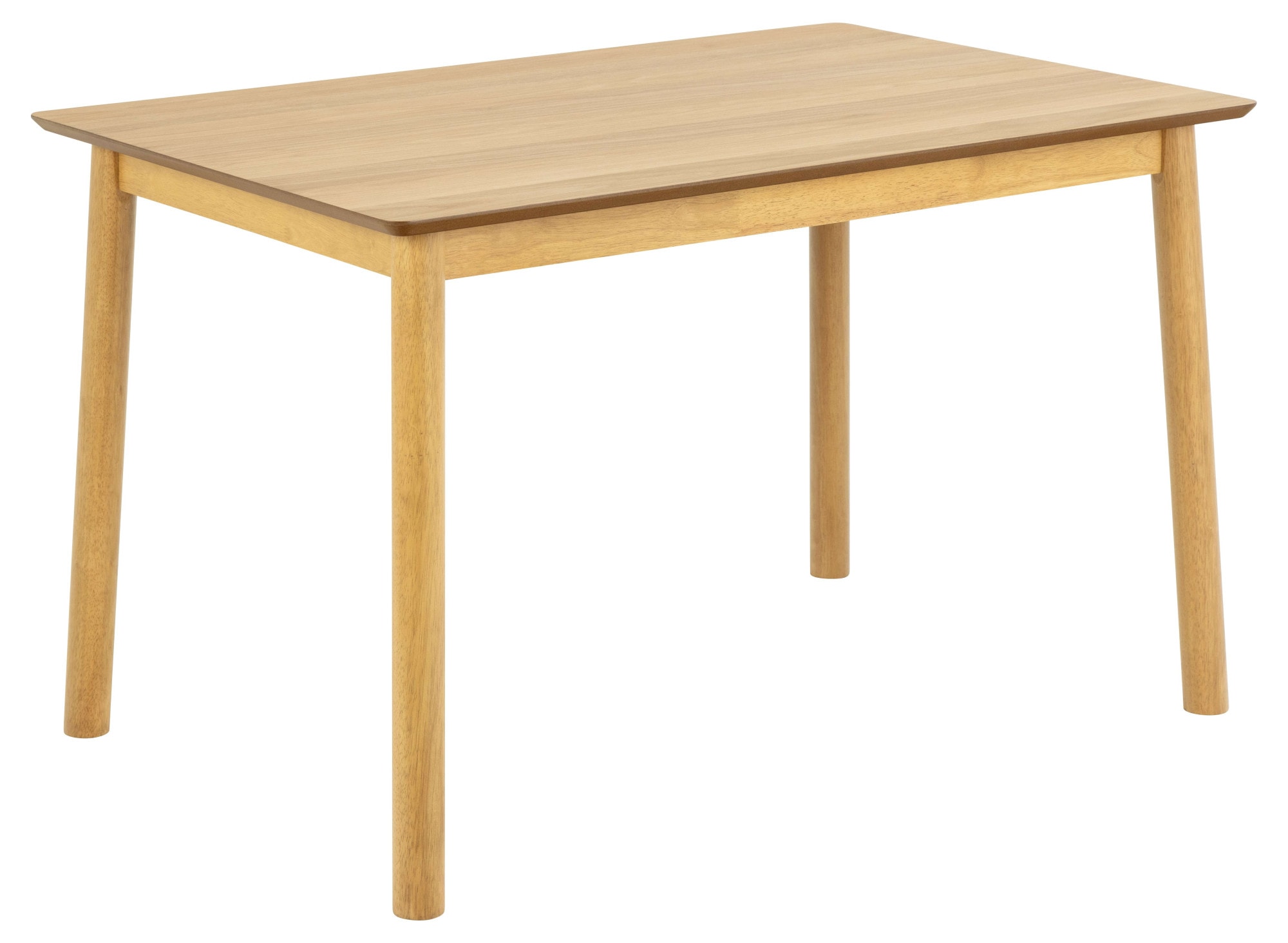 Esstisch ACTONA GROUP "Barlow", beige (natur), B:120cm H:74,8cm T:80cm, Tische, Rechteckiger Esstisch Esstisch Holz-Esstische, Esstisch, matt Eiche Lack Furnier, Gestell matt Eiche, 120x80x74.8cm Image