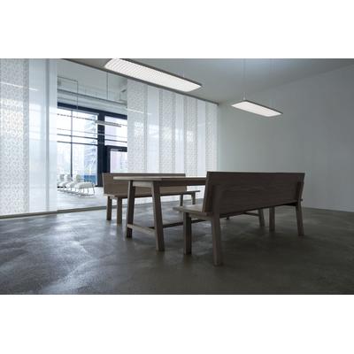 Gardinenschiene GARESA "Flächenvorhangschiene SMART", grau (aluminiumfarben), L:600cm, Kunststoff, Aluminium, Gardinenstangen, Aluminiumschiene für Vorhänge mit Gleiter, verlängerbar, Decke Image