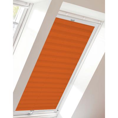 Dachfensterplissee SUNLINES "Young Style Crush", orange (orange, weiß), B:77,6cm H:93,9cm, Obermaterial: 100% Polyester, Plissees, mit Führungsschienen Image