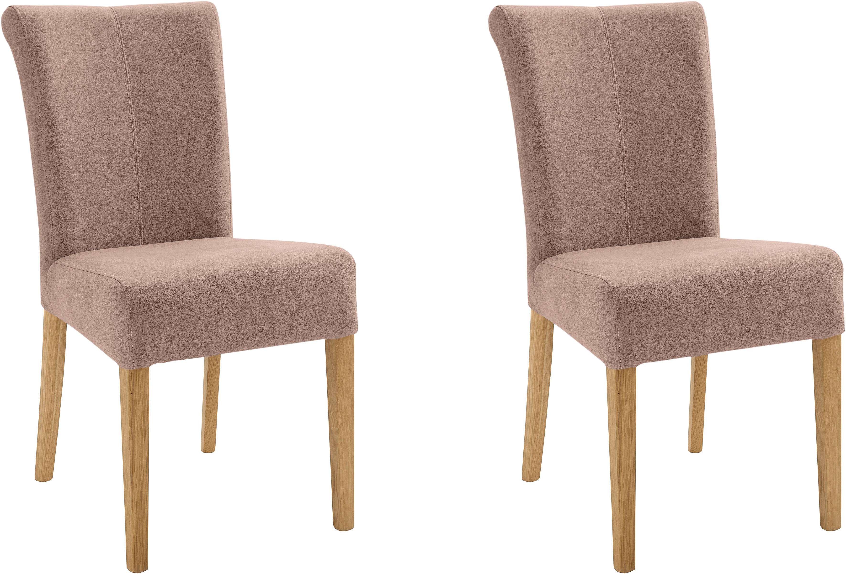 4-Fußstuhl HOME AFFAIRE "Barcelona", braun (vintage braun, eiche massivholz), B:47cm H:94cm T:60cm, Holzwerkstoff, Massivholz, Polyester, Stühle, Stuhlbeine aus Massivholz, Sitz und Rücken gepolstert Image