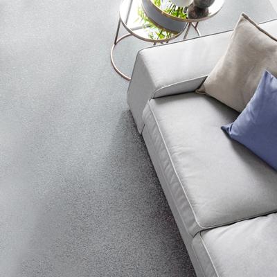 Teppichboden ANDIAMO "Kira, Velours, Made in Belgium", grau, B:400cm H:8mm L:800cm, Kunstfaser, Teppiche, Uni Farben, Breite 400 cm, strapazierfähig, pflegeleicht, Wohnzimmer Image