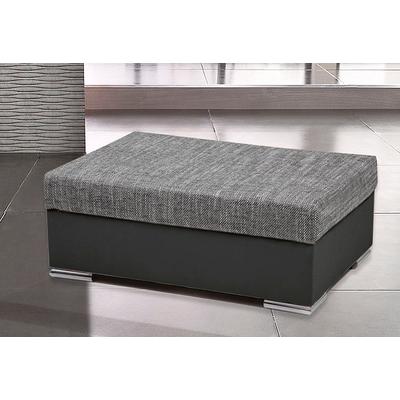 Hocker COLLECTION AB "John", schwarz (farbe schwarz, grau), B:100cm H:40cm T:70cm, Hocker, Frei im Raum stellbar, wahlweise mit Federkern Image
