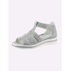 Sandalette WALDLÄUFER, Damen, Gr. 4,5, bunt (weiß, bunt), Veloursleder, sportlich, Schuhe