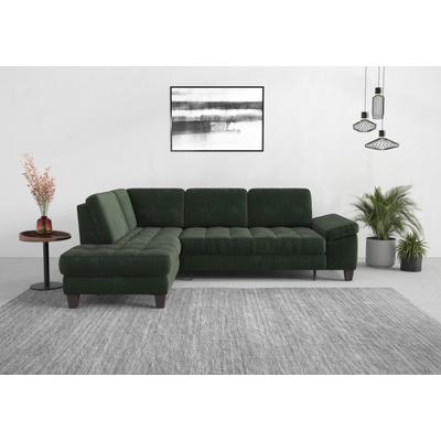 Ecksofa SIT & MORE "Westham L-Form", grün (jungle), B:261cm H:88cm T:179cm, 90% Polyester 10%Polyamid, Sofas, mit Ottomane, mit oder ohne Bettfunktion, Bettkasten, Verstellung Image