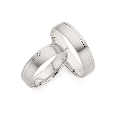 Trauring PHÖNIX "Schmuck Geschenk Silber 925 Trauring Ehering LIEBE versch. Varianten" Gr. 56, silber (silberfarben), Fingerringe, Damen, 56, ohne Brillanten, Silber 925 (Sterlingsilber), 5mm, Made in Germany - wahlweise mit oder ohne Brillanten Image