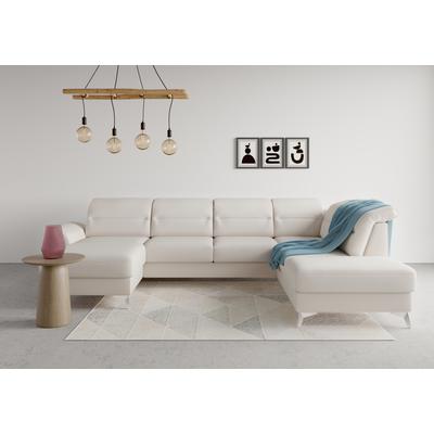 Wohnlandschaft SIT & MORE "Sinatra U-Form", beige (creme), B:326cm H:85cm T:220cm, 100% Polyester, Sofas, optional mit Kopfteilverstellung und Armteilfunktion etc. Image