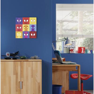 Leinwandbild KOMAR "Spidey Symmetry - Größe 30 x 30 cm", bunt (farbe rahmen: braun, farbe bild(er): bunt), B:30cm H:30cm T:2cm, Papier, Holz, Bilder, Keilrahmenbild mit Echtholzrahmen, Kinderzimmer Image