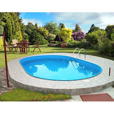 Ovalpool SUMMER FUN "BODRUM", weiß, B:360cm H:120cm L:623cm, Schwimmbecken, inkl. Bodenschutzplane Image