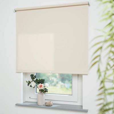 Springrollo LIEDECO "Uni" Gr. 12, beige (cream), B:182cm H:180cm, Polyester, Metall, Rollos, lichtdurchlässig Image