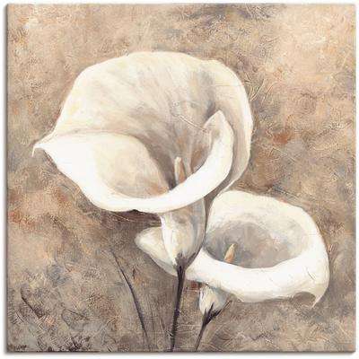 Wandbild ARTLAND "Klassische Callas", beige (farbe bild(er): naturfarben), B:30cm H:30cm T:1,8cm, Canvas, Leinwand, Bilder, als Leinwandbild, Wandaufkleber in verschied. Größen Image