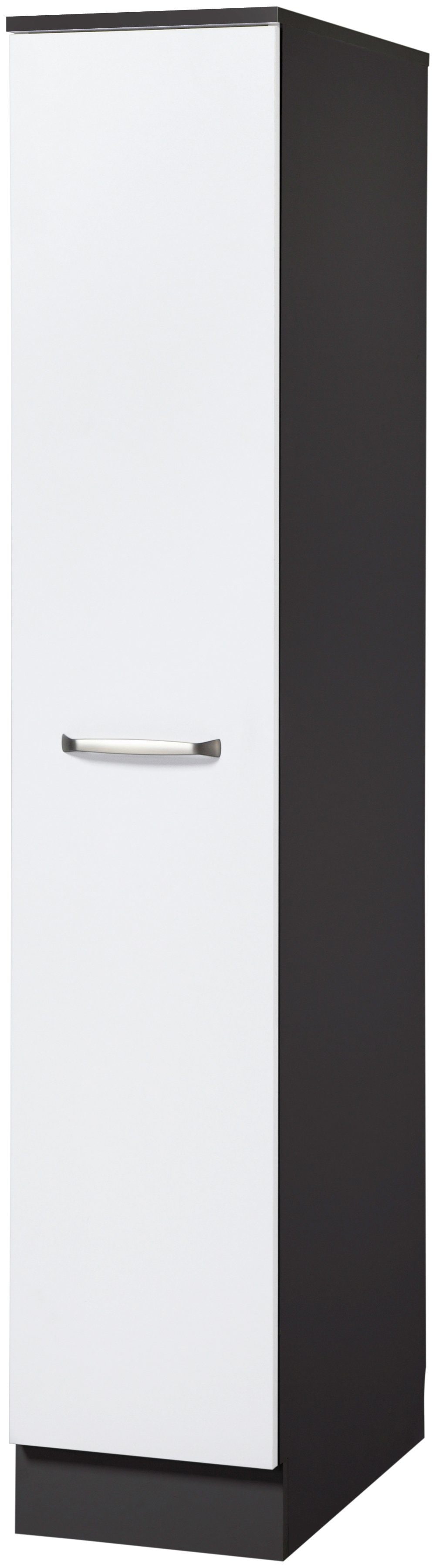 Apothekerschrank WIHO KÜCHEN "Michigan", weiß (front: weiß, korpus: anthrazit), B:30cm H:165cm T:57cm, Schränke Image