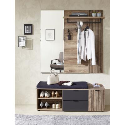 Garderoben-Set INNOSTYLE "LINEA Garderoben Set,besteht aus 2 Typen, 134x204x38cm (B/H/T)", grau, Dämpfung im Topfband-Softclose,mit Selbsteinzug, Kastenmöbel-Sets Image