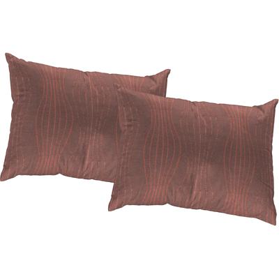 Dekokissen WIRTH "Riccia" Gr. 3, braun (braun, kupferfarben, gemustert), B:40cm L:60cm, Polyester, Baumwolle, Dekokissen_Sitzkissen_Kissenhüllen, Kissenhülle ohne Füllung, 2 Stück Image