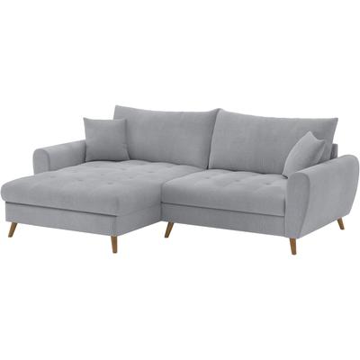 Ecksofa MR. COUCH "Blackburn II, L-Form", grau (memphis 45 grau), B:246cm H:71cm T:170cm, Memphis (Grundgewebe - 100% Polyester; Nutzschicht- 90% Polyester / 10% Polyamide), Sofas, Mit Kaltschaumpolsterung bis 140 kg belastbar Image
